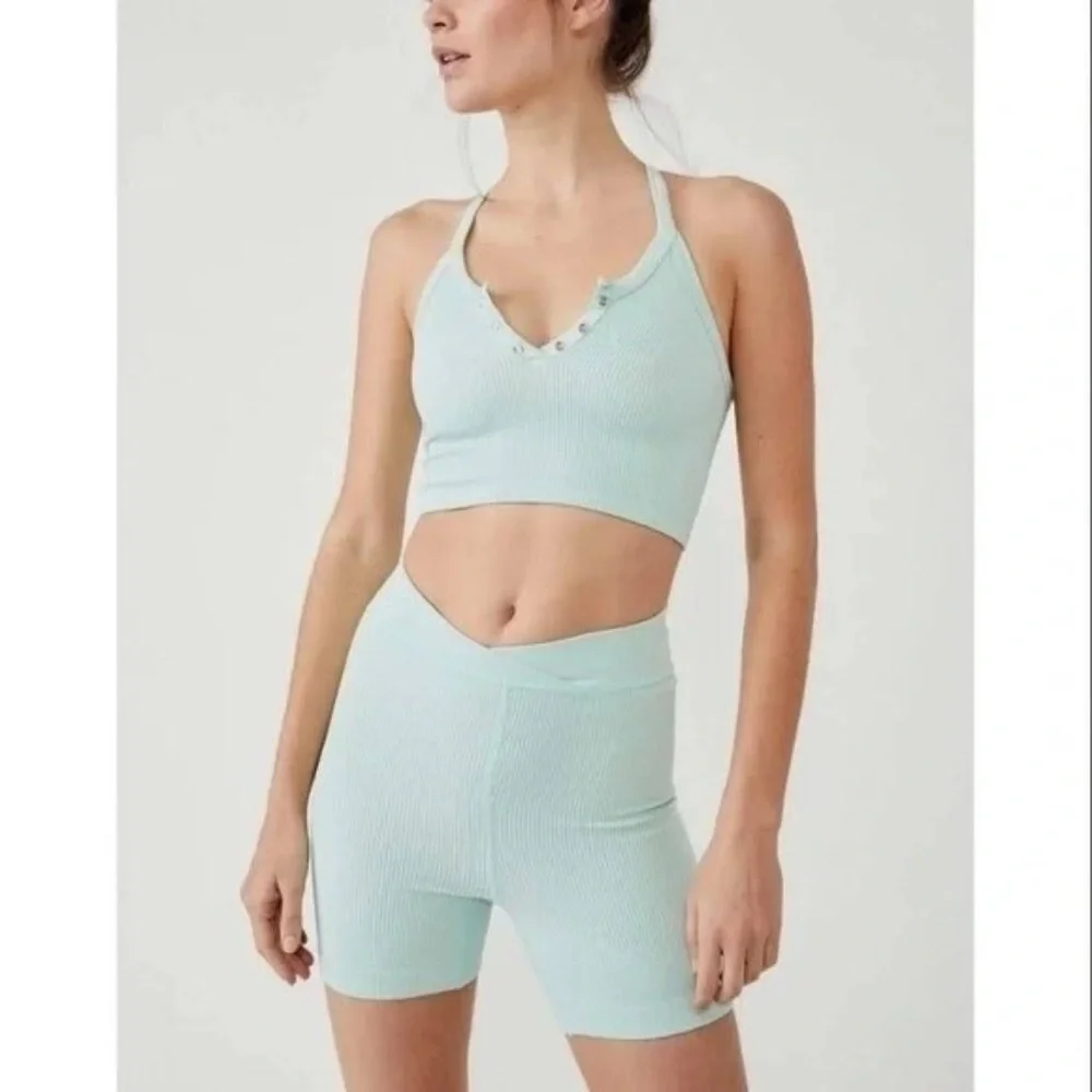 Free People Movement Free Throw Short in Turquoise Mint - Picture 1 of 4